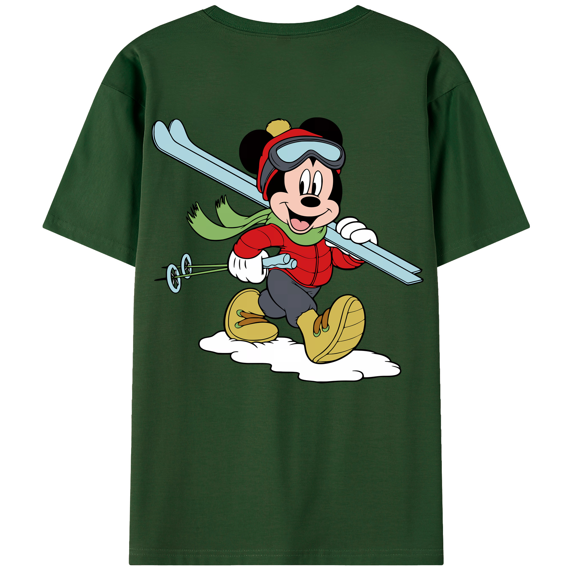 （画像用） ミッキーマウス Mickey Mouse 綿100％半袖Tシャツ（背面プリント）